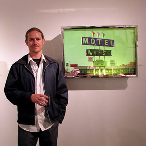 Kelly McCormack at CORE New Art Space for the opening of Motel Western Skies