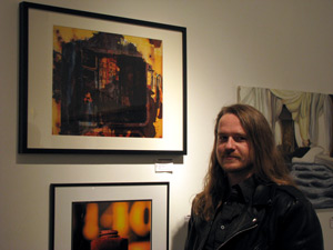 Kelly McCormack at the opening of The Pink Show with his piece Provenance
