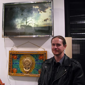 Kelly McCormack at CORE New Art Space for the opening of Tree of Life, Tree of Death 